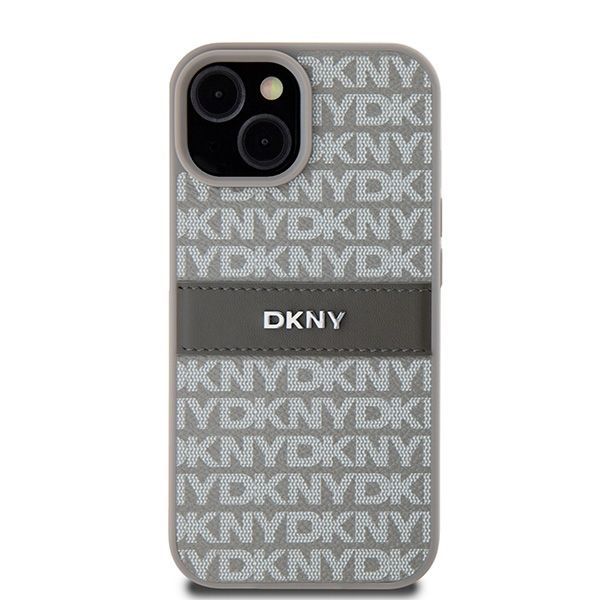 Muu telefoni lisavarustus DKNY DKNY Leather Mono Stripe & Metal Logo case for iPhone 15 / 14 / 13 - beige