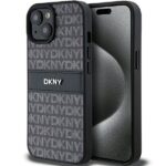 Muu telefoni lisavarustus DKNY  DKNY Leather Mono Stripe & Metal Logo Case for iPhone 15/14/13 - Black 