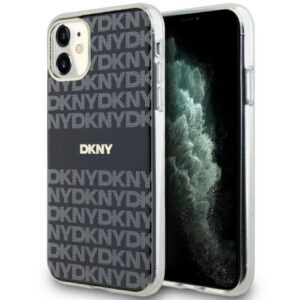 Cits mobilo telefonu aksesuārs DKNY  DKNY IML Mono & Stripe MagSafe case for iPhone 11 / Xr - black 