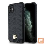 Other Phone Accessory DKNY  DKNY Leather Monogram Pattern Metal Logo MagSafe Case for iPhone 11 / Xr - Black 