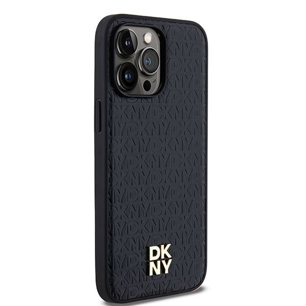 Muu telefoni lisavarustus DKNY DKNY Leather Pattern Metal Logo MagSafe Case for iPhone 13 Pro / 13 - Black