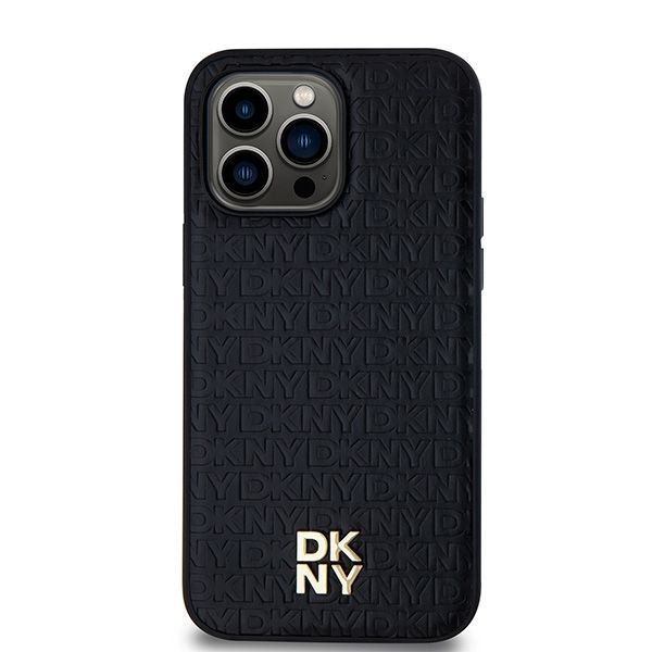 Muu telefoni lisavarustus DKNY DKNY Leather Pattern Metal Logo MagSafe Case for iPhone 13 Pro / 13 - Black