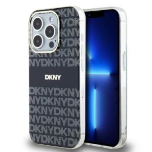 Cits mobilo telefonu aksesuārs DKNY  DKNY IML Mono & Stripe MagSafe case for iPhone 14 Pro - black 