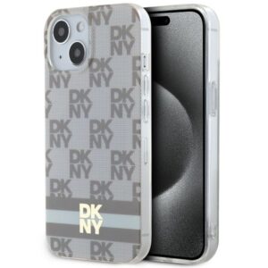 Muu telefoni lisavarustus DKNY  DKNY IML Checkered Mono Pattern & Printed Stripes MagSafe case for iPhone 15 / 14 / 13 - beige 