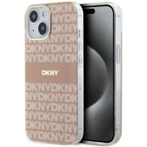 Cits mobilo telefonu aksesuārs DKNY  DKNY IML Mono & Stripe MagSafe case for iPhone 15 / 14 / 13 - pink 