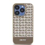 Other Phone Accessory DKNY  DKNY Leather Printed Pattern Metal Logo MagSafe Case for iPhone 15/14/13 - Brown 