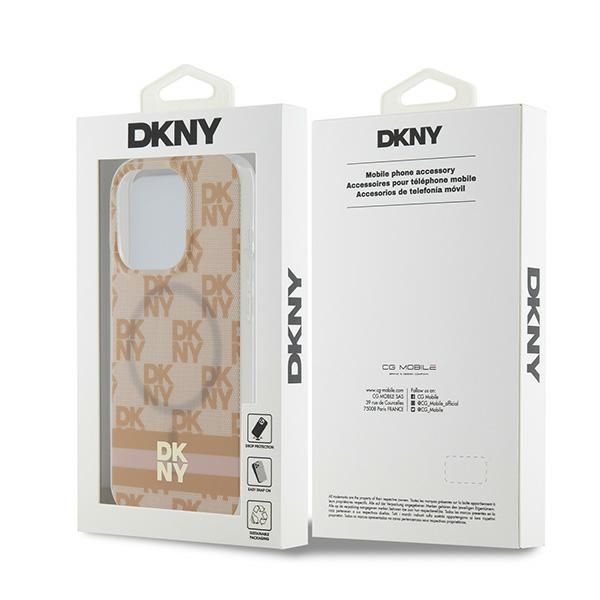 Muu telefoni lisavarustus DKNY DKNY IML Checkered Mono Pattern & Printed Stripes MagSafe case for iPhone 15 Pro Max - pink