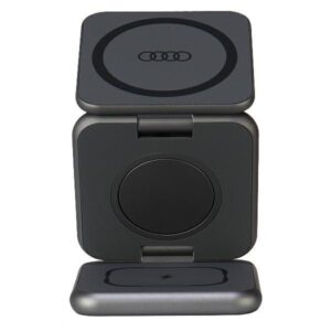 Cits mobilo telefonu aksesuārs Audi  Audi Big Logo foldable inductive charger 3in1 0 - gray