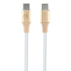 Cits mobilo telefonu aksesuārs Guess  Guess Ebossed Logo USB-C / USB-C Cable 1.5m Fast Charging - Gold 