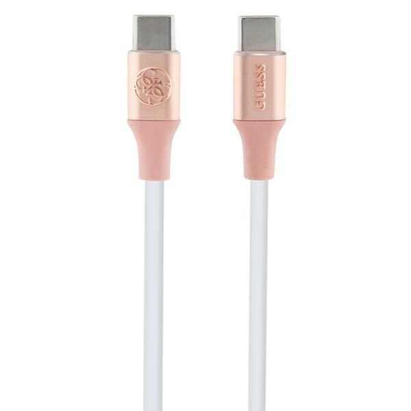 Muu telefoni lisavarustus Guess Guess Ebossed Logo USB-C / USB-C Cable 1.5m Fast Charging - Pink