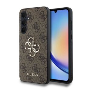 Kitas telefono priedas Guess  Guess 4G Big Metal Logo case for Samsung Galaxy A35 - brown