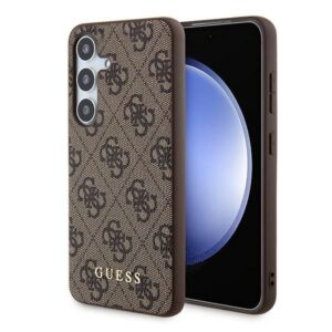 Aizmugurējais vāciņš Guess  Guess 4G Metal Gold Logo case for Samsung Galaxy A55 - brown