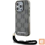 Other Phone Accessory Karl Lagerfeld  Karl Lagerfeld IML Mono KL Pattern & Cord case for iPhone 15 Pro - black 