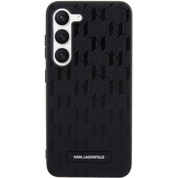 Cits mobilo telefonu aksesuārs Karl Lagerfeld Karl Lagerfeld Saffiano Mono Metal Logo case for Samsung Galaxy S24+ - black
