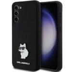 Kitas telefono priedas Karl Lagerfeld  Karl Lagerfeld Silicone Choupette Metal Pin case for Samsung Galaxy S24+ - black 