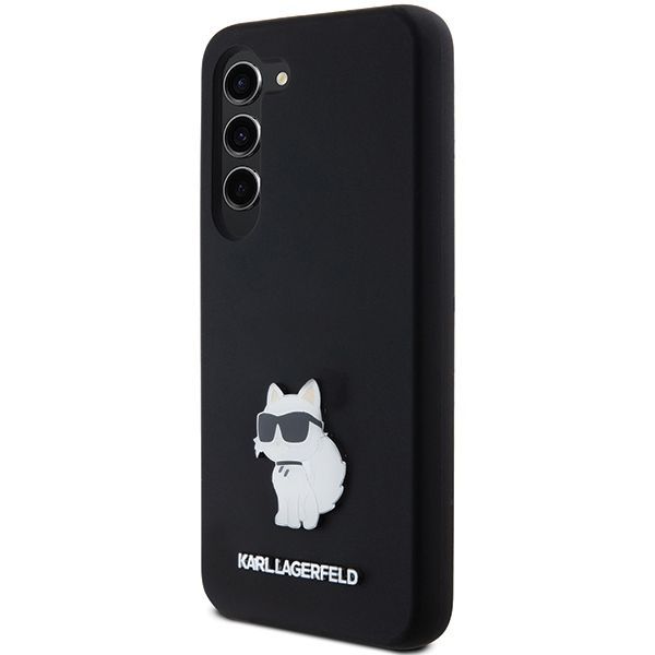 Other Phone Accessory Karl Lagerfeld Karl Lagerfeld Silicone Choupette Metal Pin case for Samsung Galaxy S24 - black