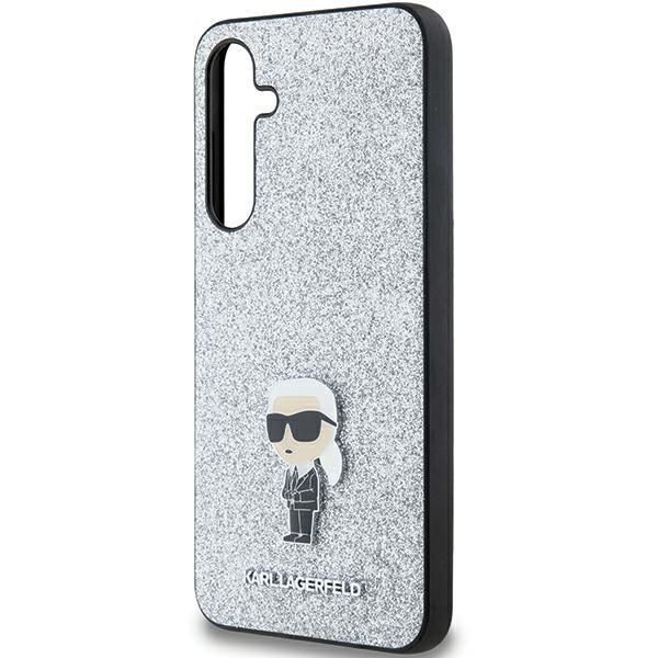 Muu telefoni lisavarustus Karl Lagerfeld Karl Lagerfeld Fixed Glitter Ikonik Logo Metal Pin case for Samsung Galaxy A35 - silver