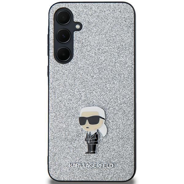 Muu telefoni lisavarustus Karl Lagerfeld Karl Lagerfeld Fixed Glitter Ikonik Logo Metal Pin case for Samsung Galaxy A35 - silver