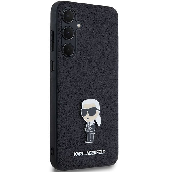 Muu telefoni lisavarustus Karl Lagerfeld Karl Lagerfeld Fixed Glitter Ikonik Logo Metal Pin case for Samsung Galaxy A35 - black