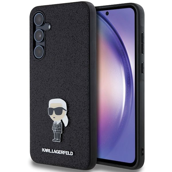 Muu telefoni lisavarustus Karl Lagerfeld Karl Lagerfeld Fixed Glitter Ikonik Logo Metal Pin case for Samsung Galaxy A55 - black