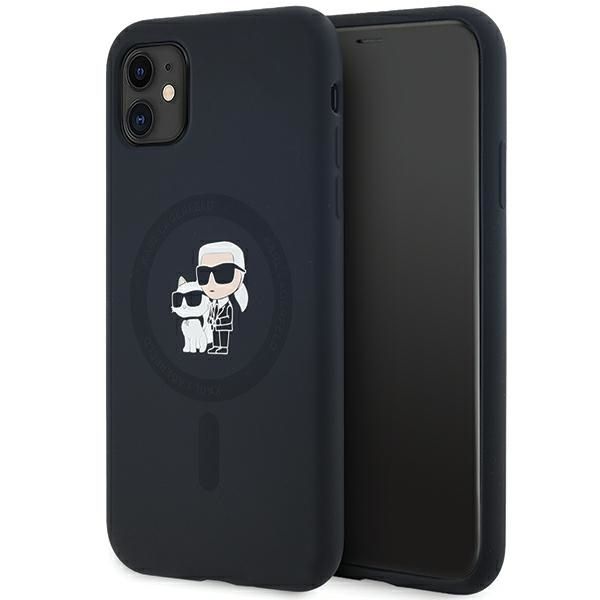 Muu telefoni lisavarustus Karl Lagerfeld Karl Lagerfeld Silicone Karl&Choupette MagSafe case for iPhone 11 / Xr - black