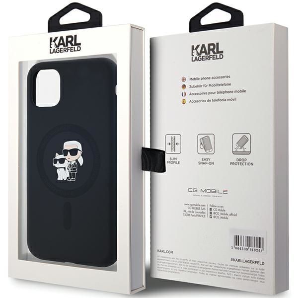 Muu telefoni lisavarustus Karl Lagerfeld Karl Lagerfeld Silicone Karl&Choupette MagSafe case for iPhone 11 / Xr - black