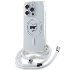 Kitas telefono priedas Karl Lagerfeld  Karl Lagerfeld IML Choupette Head & Cord MagSafe case for iPhone 13 Pro Max - transparent 