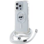 Cits mobilo telefonu aksesuārs Karl Lagerfeld  Karl Lagerfeld IML Choupette Head & Cord MagSafe case for iPhone 14 Pro - transparent 