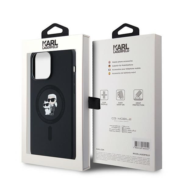 Muu telefoni lisavarustus Karl Lagerfeld Karl Lagerfeld Silicone Karl&Choupette MagSafe case for iPhone 14 Pro - black