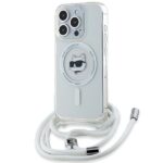 Cits mobilo telefonu aksesuārs Karl Lagerfeld  Karl Lagerfeld IML Choupette Head & Cord MagSafe case for iPhone 14 Pro Max - transparent 