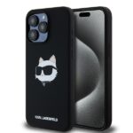 Cits mobilo telefonu aksesuārs Karl Lagerfeld  Karl Lagerfeld Silicone Choupette Head MagSafe case for iPhone 15 Pro - black 