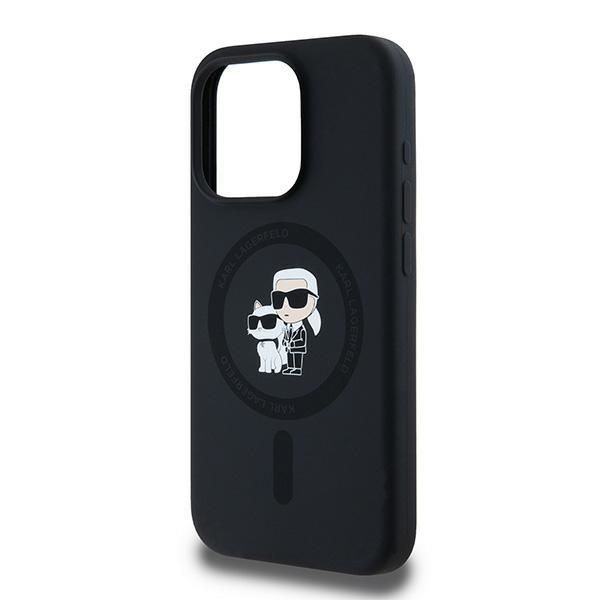 Muu telefoni lisavarustus Karl Lagerfeld Karl Lagerfeld Silicone Karl&Choupette MagSafe case for iPhone 15 Pro - black