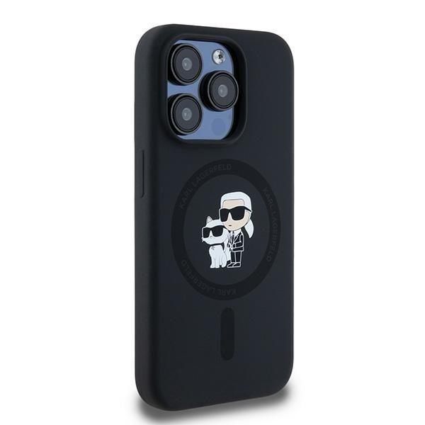 Muu telefoni lisavarustus Karl Lagerfeld Karl Lagerfeld Silicone Karl&Choupette MagSafe case for iPhone 15 Pro - black