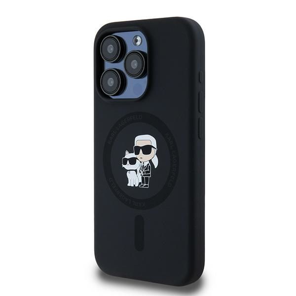Muu telefoni lisavarustus Karl Lagerfeld Karl Lagerfeld Silicone Karl&Choupette MagSafe case for iPhone 15 Pro - black