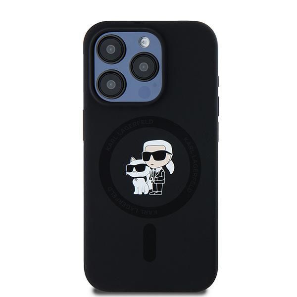 Muu telefoni lisavarustus Karl Lagerfeld Karl Lagerfeld Silicone Karl&Choupette MagSafe case for iPhone 15 Pro - black