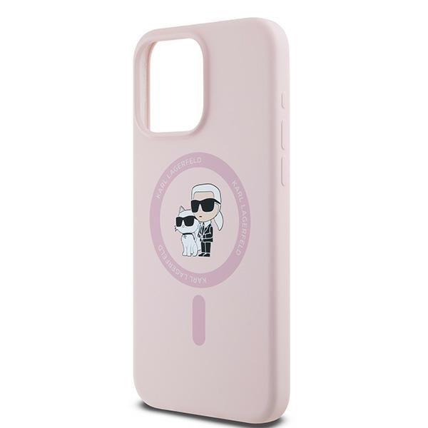 Muu telefoni lisavarustus Karl Lagerfeld Karl Lagerfeld Silicone Karl&Choupette MagSafe case for iPhone 15 Pro - pink
