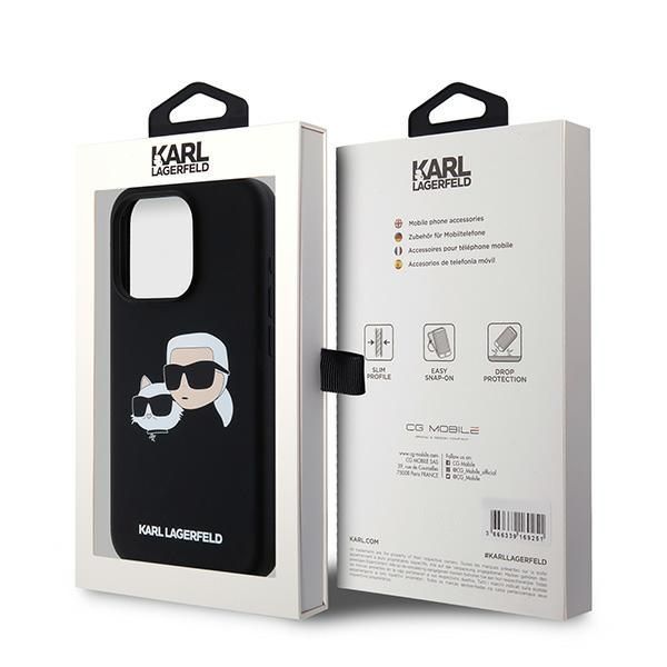 Muu telefoni lisavarustus Karl Lagerfeld Karl Lagerfeld Silicone Karl&Choupette MagSafe case for iPhone 15 Pro - black