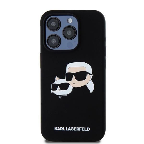 Muu telefoni lisavarustus Karl Lagerfeld Karl Lagerfeld Silicone Karl&Choupette MagSafe case for iPhone 15 Pro - black