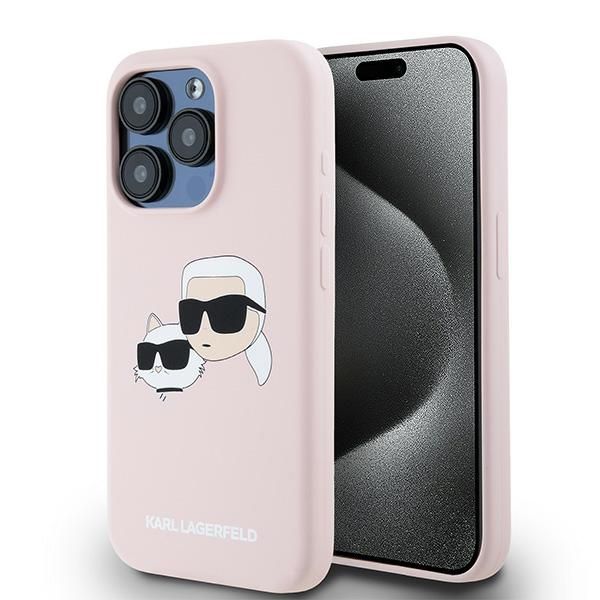 Muu telefoni lisavarustus Karl Lagerfeld Karl Lagerfeld Silicone Karl&Choupette MagSafe case for iPhone 15 Pro - pink