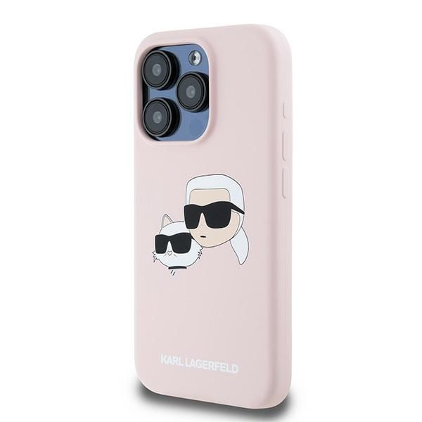 Muu telefoni lisavarustus Karl Lagerfeld Karl Lagerfeld Silicone Karl&Choupette MagSafe case for iPhone 15 Pro - pink