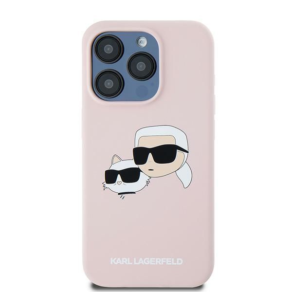 Muu telefoni lisavarustus Karl Lagerfeld Karl Lagerfeld Silicone Karl&Choupette MagSafe case for iPhone 15 Pro - pink