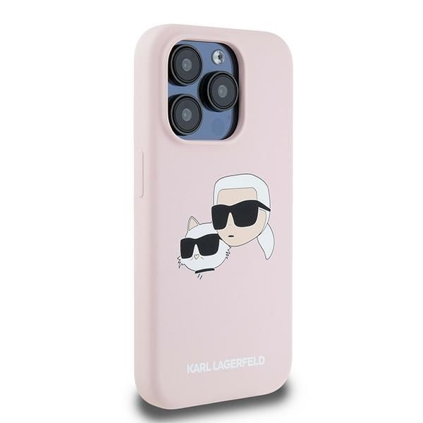 Muu telefoni lisavarustus Karl Lagerfeld Karl Lagerfeld Silicone Karl&Choupette MagSafe case for iPhone 15 Pro - pink