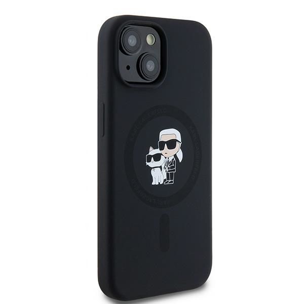 Muu telefoni lisavarustus Karl Lagerfeld Karl Lagerfeld Silicone Karl&Choupette MagSafe case for iPhone 15 Plus / 14 Plus - black