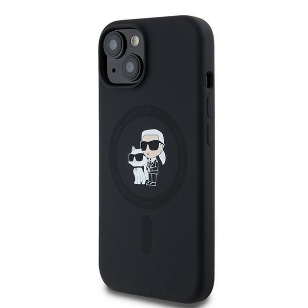 Muu telefoni lisavarustus Karl Lagerfeld Karl Lagerfeld Silicone Karl&Choupette MagSafe case for iPhone 15 Plus / 14 Plus - black