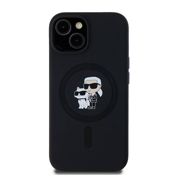Muu telefoni lisavarustus Karl Lagerfeld Karl Lagerfeld Silicone Karl&Choupette MagSafe case for iPhone 15 Plus / 14 Plus - black
