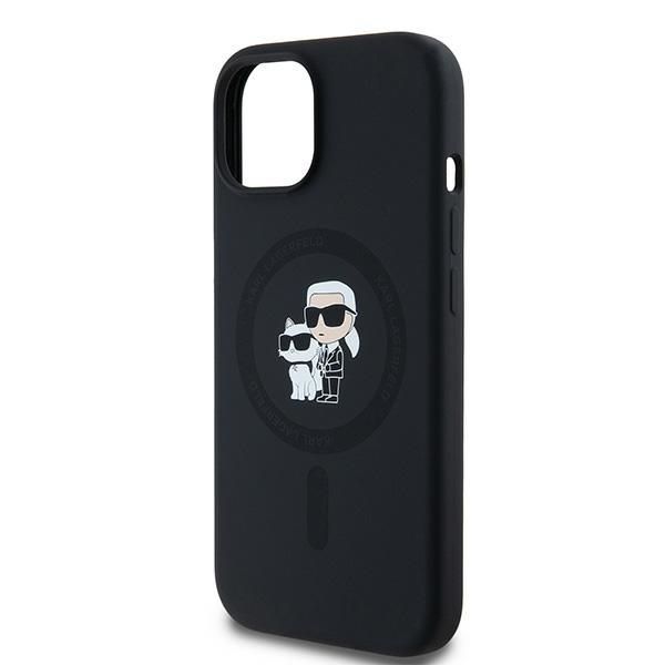 Muu telefoni lisavarustus Karl Lagerfeld Karl Lagerfeld Silicone Karl&Choupette MagSafe case for iPhone 15 Plus / 14 Plus - black