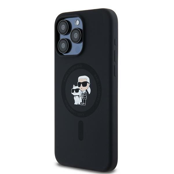 Other Phone Accessory Karl Lagerfeld Karl Lagerfeld Silicone Karl&Choupette Ring MagSafe case for iPhone 15 Pro Max - black