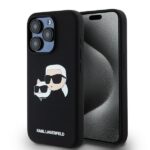 Cits mobilo telefonu aksesuārs Karl Lagerfeld  Karl Lagerfeld Silicone Karl&Choupette MagSafe case for iPhone 15 Pro Max - black 
