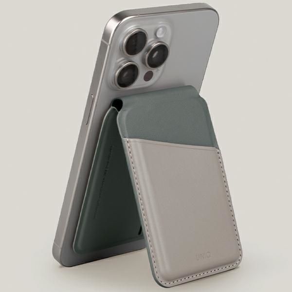 Other Phone Accessory UNIQ Uniq Lyden DS magnetic RFID wallet with phone stand - beige and green