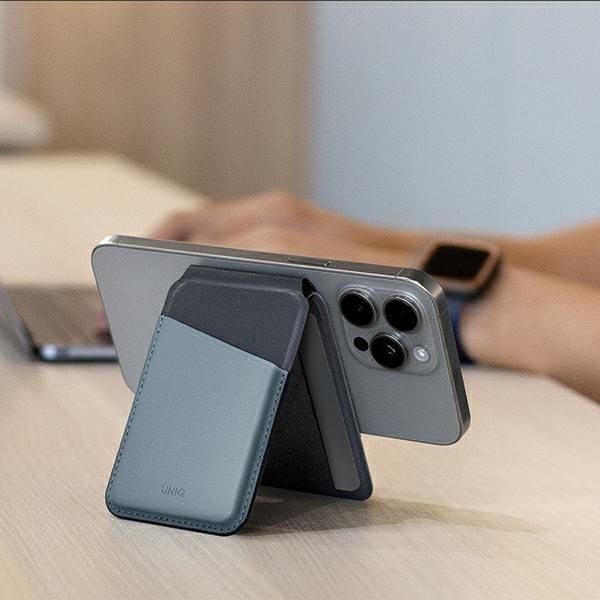Other Phone Accessory UNIQ Uniq Lyden DS magnetic RFID wallet with phone stand - blue and black